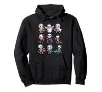 Halloween Skeleton T-Shirt - Cute Spooky Costume Group Pullover Hoodie