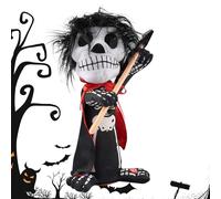 Halloween Skeleton Toys | Posable Skeleton Glowing Eyes - Sound Effect Figure Glowing Eye Decoration for Desk Festival Home Party Indoor Activities Haunted House