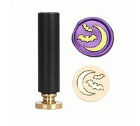 Halloween Skeleton Wax Sealing Stamp Embossed Stamp Sealing Removable Brass Sealing Wax Head Handle for Invitations Greeting Card Envelopes Craft Wine Gift Wrapping (Color 6,2.95in)