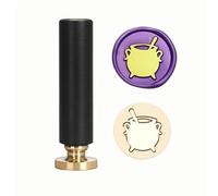 Halloween Skeleton Wax Sealing Stamp Embossed Stamp Sealing Removable Brass Sealing Wax Head Handle for Invitations Greeting Card Envelopes Craft Wine Gift Wrapping (Color 4,2.95in)