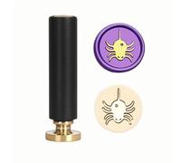 Halloween Skeleton Wax Sealing Stamp Embossed Stamp Sealing Removable Brass Sealing Wax Head Handle for Invitations Greeting Card Envelopes Craft Wine Gift Wrapping (Color 13,2.95in)