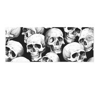 Halloween Skeleton Wrapping Paper 2 Pack Skull Ghosts Waterproof Tear-Resistant PP Craft Paper for Christmas Thnaksgiving Birthdays Holiday Presents Decorations