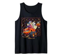 Halloween Skeleton Zombie Monster Truck Riding Vampire Scary Tank Top