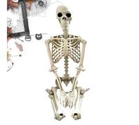 Halloween Skeletons for Outdoor - Life-Size Human Skeleton with Movable Joints Weatherproof Decoration for Outdoor Scary Photo Motifs for Garden Patio