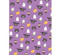 Halloween Sketchbook - Cute Ghosts, Pumpkins, Bats, and Cats Pattern Cover: Fun and Spooky Dot Grid Notebook for Drawing, Writing, and Journaling - 200 Pages, 8.5" x 11"