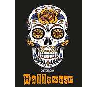 Halloween Sketchbook: Journal with Blank Paper. Art book for Sketching, Doodling and Writing Notes. Drawing Pad for Kids, Adults, Teens and Children. Sketch Book Diary for all ages. Black Skull Design