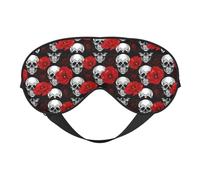 Halloween Skull 1 Printing All-Occasion Sleep Eye Mask with Double Sides Adjustable Strap Perfect for Shifts & Travel