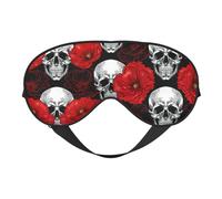 Halloween Skull 1 Printing Reversible Design Sleep Mask, Ideal for Camping, Meditation & Shifts, Snug Fit,No Light Leakage
