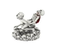 Halloween Skull Ashtray Ornament Gothic Resin Ashtray Skeleton Sexy Figurine Scary Skull Decoration Novelty Skulls Ornament Skeleton Figurine for Home Office Car Desktop (Style 2)