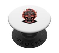 Halloween Skull Burning Crow Spooky Season PopSockets Adhesive PopGrip
