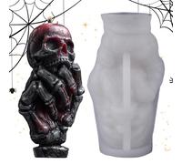 Halloween Skull Candle Molds - 3D Ghost Hand Skull Silicone Molds | Epoxy Resin Casting Aromatherapy Soap Making Mould for Kids Women Friends Adults Family Men Teens