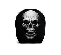 Halloween Skull Car Headrest Cover, Polyester, 2 Pack，B