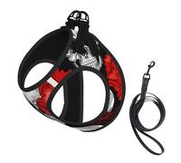 Halloween Skull Compact Pet Suspender Vest-The Perfect Small Pet For A Comfortable Walk
