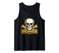 Halloween Skull Crossbones Gothic Spooky Horror Tank Top