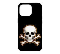 Halloween Skull Crossbones Kids Spooky Pirate Graphic Case for iPhone 16 Pro