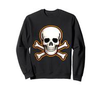 Halloween Skull Crossbones Kids Spooky Pirate Graphic Sweatshirt