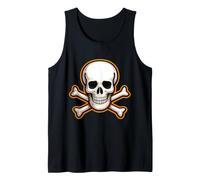 Halloween Skull Crossbones Kids Spooky Pirate Graphic Tank Top
