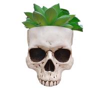 Halloween Skull Decoration Flower Pot Home Decoration White