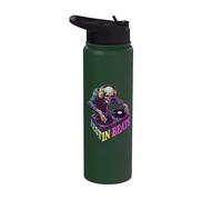 Halloween Skull DJ Beats Scary Music Vibes Stainless Steel Insulated Water Bottle