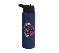 Halloween Skull DJ Beats Scary Music Vibes Stainless Steel Insulated Water Bottle