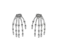 Halloween Skull Hand Earrings Skeleton Palm Earrings Vintage Horrible Skull Earrings Punk Earrings for Women Men, One Size, Zinc, No Gemstone