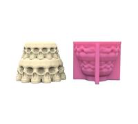 Halloween Skull Head Silicone Pot Mold Flowerpot Clay Cement Plaster Molds Home Garden Flower Pots Pen Holder for Concrete Cement Resin Casting