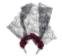 Halloween Skull Headband Cosplay Costume Day Of The Death Veil Headhoop Goths Flower Hairbands Novelty Lady Headdress Wedding Hairband Flower Halloween Pattern Hair Accessory