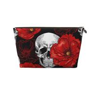 Halloween Skull Leather Travel Wash Bag, Stylish and Durable, Easy to Carry