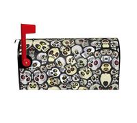 Halloween Skull Magnetic Mailbox Cover Mailbox Protector Letter Box Flap Easy Install No Tools 21x18 In