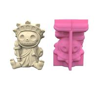 Halloween Skull Man Silicone Pot Mold Flowerpot Clay Cement Plaster Molds Home Garden Flower Pots Flower Pot Resin Molds Silicone