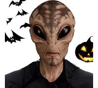 Halloween Skull Mask - Novelty Skeleton Mask, Full Head Design | Funny Alien Mask, Realistic Skull Costume Mask, Great for Women's Halloween Parties and Celeb