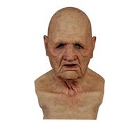 Halloween Skull, Old Man Decor Realistic Masks Scary Granny Mask Can Tear Open Double-Layer Mask Latex Full Head Realistic Masks Halloween Costume Party Horror Props