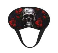 Halloween Skull Premium Eye Mask â€“ Soft Satin Sleep Mask with Full-Print Front Design, 100% Polyester Shade Eye Cover for Travel, Meditation, Yoga & Night Rest