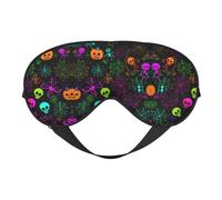 Halloween Skull Print Eye Mask,Silk-Like Sleep Mask,Night Sleeping Mask for Men Women,for Sleep Relaxation