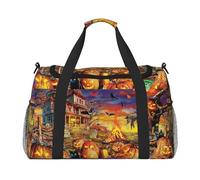 Halloween Skull Print Hand Travel Bag Ideal for Long-Distance Travel and Daily Use