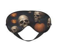 Halloween Skull Print Outdoor Travel Stylish Eye Mask Adjustable Sleep Camping Meditation Relaxation