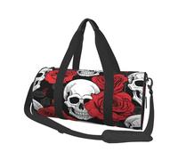 (Halloween Skull) Print Round Large Travel Bag - Multi-Compartment Organizer Lightweight for Trips & Sports