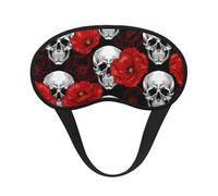 Halloween Skull Print Sleep Eye Mask Light Blocking Soft and Comfortable Night Eye Blinder for Women Men for Sleeping Travel Night Shift