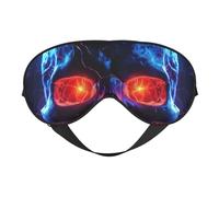 Halloween Skull Print Sleep Mask,Soft Eye Mask with Adjustable Strap for Sleeping, Travel and Relaxation
