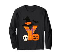 Halloween Skull Pumpkin Bat Witch Hat Y Long Sleeve T-Shirt
