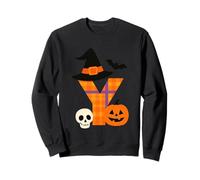 Halloween Skull Pumpkin Bat Witch Hat Y Sweatshirt