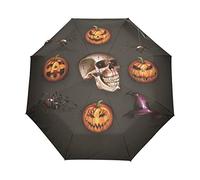 Halloween Skull Spider Umbrella Windproof Automatic Foldable Umbrells Auto Open Close for Men Women Kids