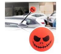 Halloween Skull Spooky Smile Car Antenna Toppers Halloween Car Decoration,Cute & Funny Antenna Balls for Cars,Antenna Toppers for Vehicles Car Accessories Fit Car Truck SUV (Red)