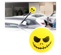 Halloween Skull Spooky Smile Car Antenna Toppers Halloween Car Decoration,Cute & Funny Antenna Balls for Cars,Antenna Toppers for Vehicles Car Accessories Fit Car Truck SUV (Yellow)