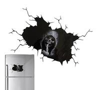 Halloween Skull Sticker, Halloween Skull Crack Decals, Car Rear Emblem Badge Decal Sticker, Car Decoration Car Sticker