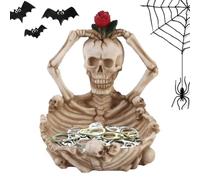 Halloween Skull Storage Tray, Realistic Skull Decorative Tray, Skull Candy Tray, Innovative Halloween Candy Desktop Decorations