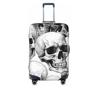 Halloween Skull Suitcase Cover Luggage Protector, Day of The Dead Elastic Luggage Covers Anti-Scratch Dustproof Luggage Sleeve Fits 18-21 Inch