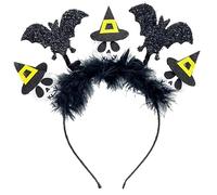 Halloween Skull Wing Pumpkin Headband for Women - Adjustable Party Hair Accessory Costume Prop for Photo Shoots, Themed Events,