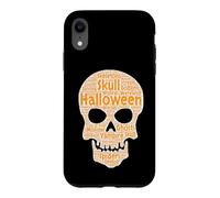 Halloween Skull Word Art Spooky Monster Graphic Case for iPhone XR