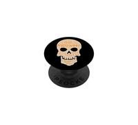 Halloween Skull Word Art Spooky Monster Graphic PopSockets Adhesive PopGrip